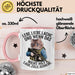 Sarkastische Katze Tasse Geschenk Lustige Geschenkidee Lebe Liebe Lache Rosa Trendation