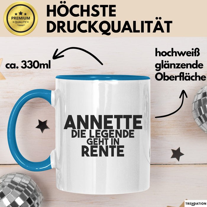 Annette Tasse Annette – Die Legende Geht In Rente Geschenk