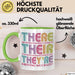 Englischlehrer Unterricht Tasse Geschenk Lustige Geschenkidee Spruch There Their They’Re Grün Trendation