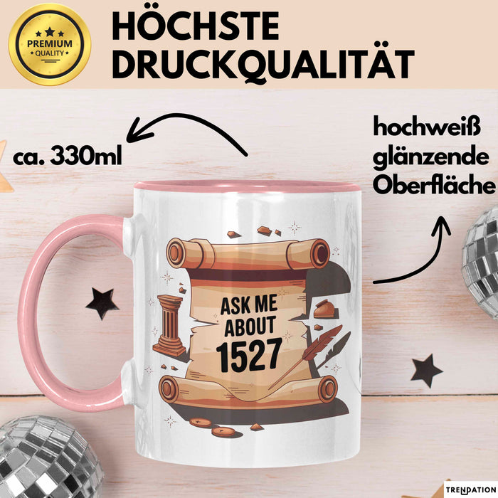 Geschichtsfan Tasse Geschenk Lustige Geschenkidee Spruch Für Geschichts Liebhaber Rosa Trendation