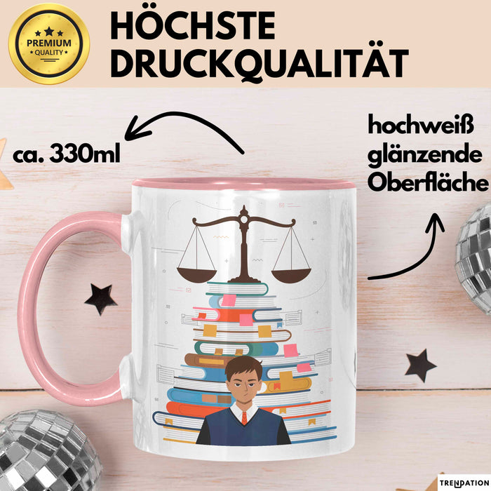 Jurastudent Tasse Geschenk Lustige Geschenkidee Spruch Für Juristische Köpfe Rosa Trendation