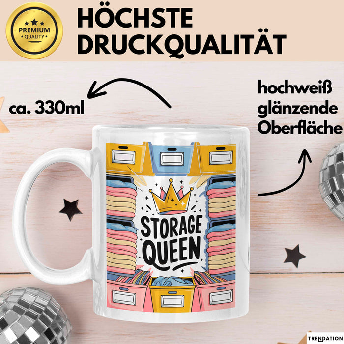 Haushalts Organisator Tasse Geschenk Lustige Geschenkidee Spruch Für Ordentliche Zuhause Liebhaber Weiß Trendation