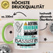 Bassistin Tasse Geschenk Lustiger Spruch Bitte Erheben Sie Sich Seine Majestät Die Bassistin Betritt Den Raum Grün Trendation