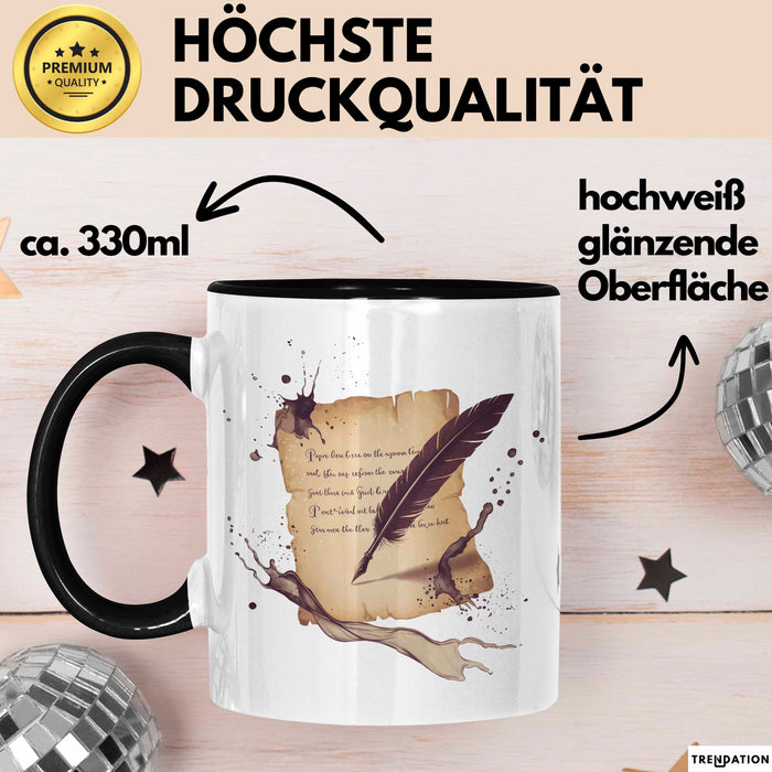 Dichter Tasse Geschenk Lustige Geschenkidee Spruch Für Wort Künstler Trendation