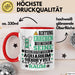 Aquarium-Hobbyist Geschenk Tasse Lustiger Spruch Erheben Sie Sich Der Aquarium-Hobbyist Betritt den Raum Rot Trendation