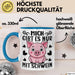 Schweine-Liebhaber Tasse Geschenk Mich Gibt Es Nur Mit Schwein Hausschwein Blau Trendation