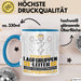 Laufgruppenleiter Geschenk Tasse Ich Bin Laufgruppenleiter Aber Sag Doch Einfach Superheld Lustige Geschenkdiee für Laufgruppenleiter Kaffee-Becher Blau Trendation