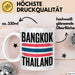 Bangkok Thailand Tasse Geschenk Lustige Geschenkidee Spruch Weiß Trendation
