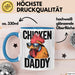 Huhn Tier Bauer Tasse Becher Geschenk Lustige Geschenkidee Spruch Hühnerpapa Blau Trendation