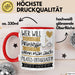 Pilates-Enthusiastin Tasse Geschenk Spruch Wer Will Schon Prinzessin Sein Wenn Man Auch Pilates-Enthusiastin Sein Kann Rot Trendation