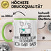 Geschenk für Katzenspielzeug-Designerin Tasse Lustige Geschenkidee Geburtstag Ich Bin Katzenspielzeug-Designerin Ich Darf Das Grün Trendation