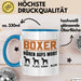 Boxer Hören Aufs Wort Tasse Geschenk Boxer Besitzer Mama Becher Blau Trendation