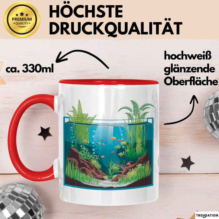 Aquascaper Tasse Geschenkidee für Unterwasser Garten Fan Rot Trendation
