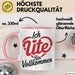 Ute Tasse Geschenk Ich Bin Vollkommen Ute Geschenkidee Geburtstag Rosa Trendation