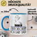 Geschenk für Tierforscherin Tasse Lustige Geschenkidee Geburtstag Ich Bin Tierforscherin Ich Darf Das Blau Trendation