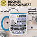 Rennfahrer Geschenk Tasse Lustiger Spruch Erheben Sie Sich Der Rennfahrer Betritt den Raum Blau Trendation