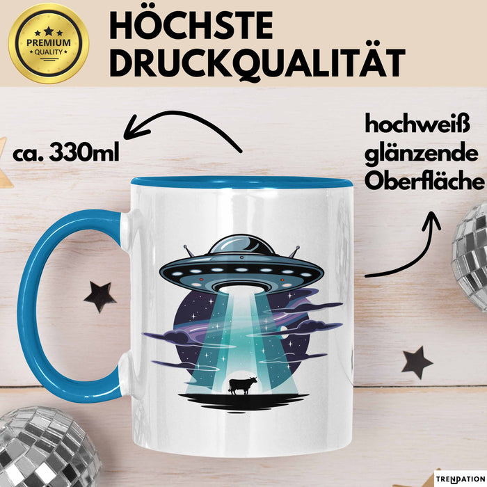 Sci Fi Liebhaber Tasse Geschenkidee für Science Fiction Fans Blau Trendation