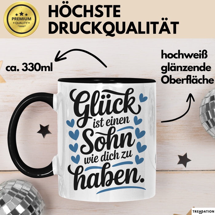 Sohn Tasse Geschenk Glueck Ist Einen Sohn Wie Dich Geschenkidee Mama Papa