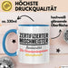Alkoholliebhaber Tasse Geschenk Lustige Geschenkidee Spruch Zertifizierter Mischenmeister Blau Trendation