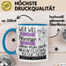 Musikfestival-Besucherin Tasse Geschenk Spruch Wer Will Schon Prinzessin Sein Wenn Man Auch Musikfestival-Besucherin Sein Kann Blau Trendation