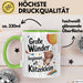 Baby Geburt Neue Eltern Tasse Geschenk Lustige Geschenkidee Spruch Große Wunder Beginnen Oft Klitzeklein Grün Trendation