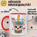 Bubble Liebhaber Tasse Geschenkidee für Boba Fan Rot Trendation