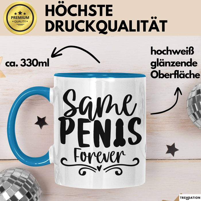 Verheirattet Tasse Geschenk Same Penis Forever Geschenk Braut Blau Trendation