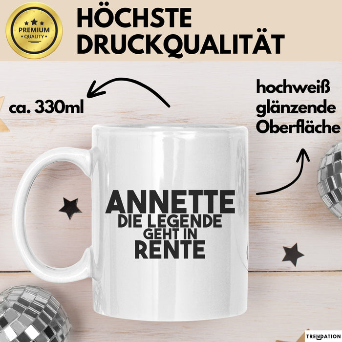 Annette Tasse Annette – Die Legende Geht In Rente Geschenk