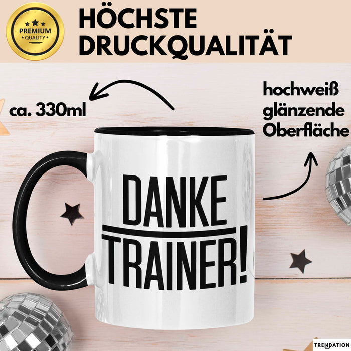 Fußballtrainer Fußballteam Tasse Geschenk Lustige Geschenkidee Spruch Danke Trainer Trendation