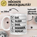 Taucher Tasse Geschenk Eat Sleep Geschenkidee Tauchen Becher Weiß Trendation