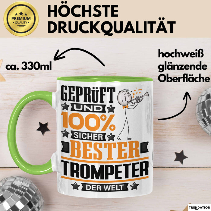 Trompeter Geschenk Lustiger Spruch für Trompeter Geschenkidee Bester Trompeter Der Welt Grün Trendation