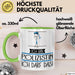 Geschenk für Polizistin Tasse Lustige Geschenkidee Geburtstag Ich Bin Polizistin Ich Darf Das Grün Trendation