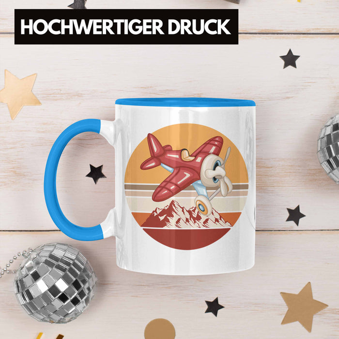 Segelflieger Tasse Geschenk Segelflieger Blau Trendation