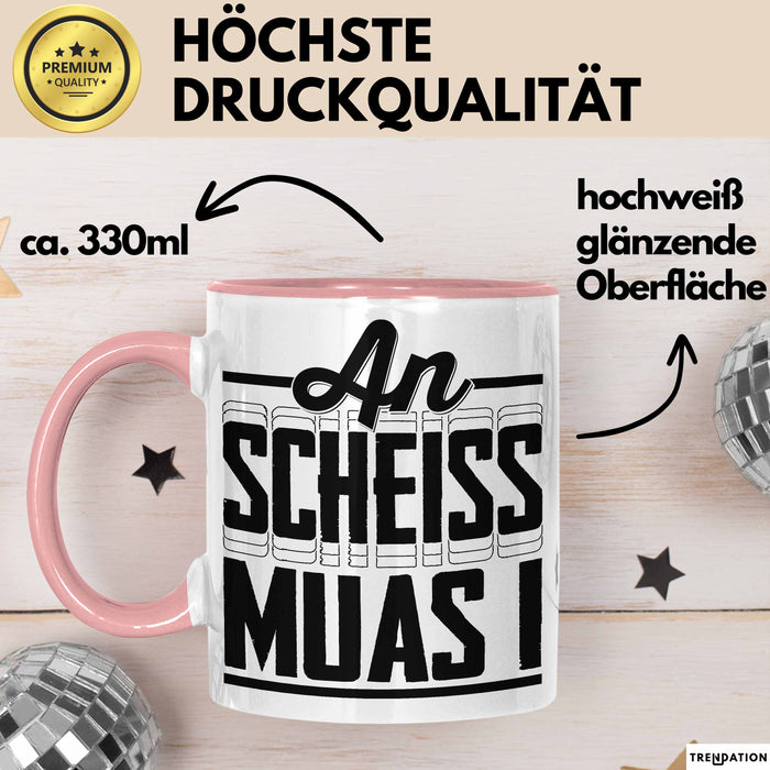 Bayern Tasse Geschenk Witz Bayer Boarisch Witz Spruch Kaffee-Tasse Geschenkidee Rosa Trendation