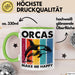 Orcas Tasse Geschenk Wale Wal Liebhaber Geschenkidee Retro Becher Grün Trendation
