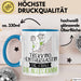 Trekking-Enthusiastin Geschenk Tasse Becher Die Frau Die Allen Kann Geschenkidee für eine Trekking-Enthusiastin Lustig Blau Trendation