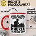 Maurer Tasse Geschenk Ruhig Bleiben Ich Bin Maurer Und Regel Das Geschenkidee Rot Trendation