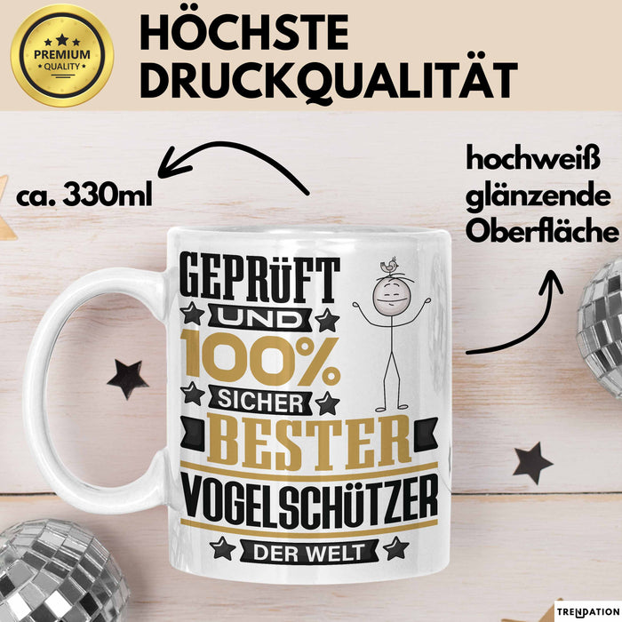Vogelschützer Geschenk Lustiger Spruch für Vogelschützer Geschenkidee Bester Vogelschützer Der Welt Weiß Trendation