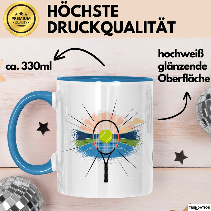 Tennisspieler Tasse Geschenk Lustige Geschenkidee Spruch Für Platz Champions Blau Trendation