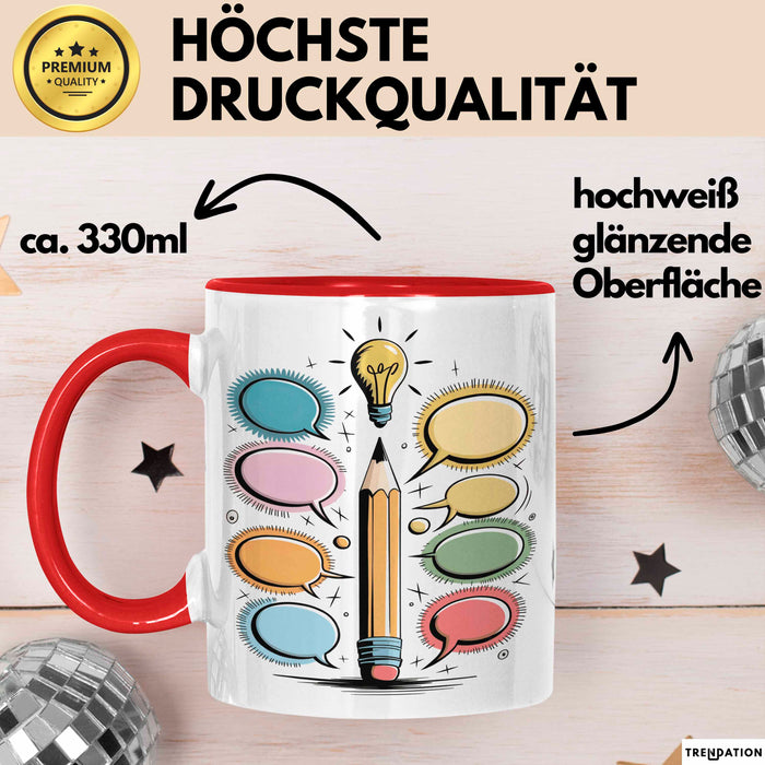 Werbetexter Tasse Geschenk Lustige Geschenkidee Spruch Für Wort Zauberer Rot Trendation