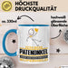 Patenonkel Geschenk Tasse Ich Bin Patenonkel Aber Sag Doch Einfach Superheld Lustige Geschenkdiee für Patenonkel Kaffee-Becher Blau Trendation