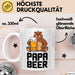 Papa Vatertag Tasse Becher Geschenk Lustige Geschenkidee Spruch Papa Bierbär Weiß Trendation
