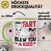 Boxer Tasse Geschenk Valentinstag I Didn't Fart My Butt Blew You A Kiss Geschenkidee Hundebesitzer Liebe Kaffee-Becher Grün Trendation