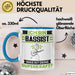 Bassist Tasse Geschenk für Bassist Geburtstag Lustiger Spruch Kaffee-Becher Was Ist Deine Superkraft Blau Trendation