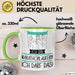 Geschenk für Marathonläuferin Tasse Lustige Geschenkidee Geburtstag Ich Bin Marathonläuferin Ich Darf Das Grün Trendation