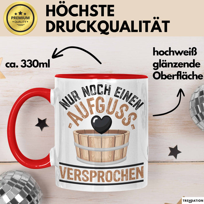 Lustige Tasse Geschenk Aufguss Versprochen Witziger Becher Rot Trendation