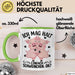 Schweine-Liebhaber Tasse Geschenk Ich Mag Halt Einfach Schweinchen Ok Grün Trendation