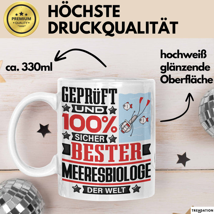 Meeresbiologe Geschenk Lustiger Spruch für Meeresbiologe Geschenkidee Bester Meeresbiologe Der Welt Weiß Trendation