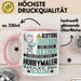 Hobbymaler Geschenk Tasse Lustiger Spruch Erheben Sie Sich Der Hobbymaler Betritt den Raum Rosa Trendation