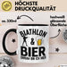 Biathlon Tasse Geschenk Wintersport Geschenke Biathlon Und Bier Darum Bin Ich Hier Ski Skifahrer Trendation
